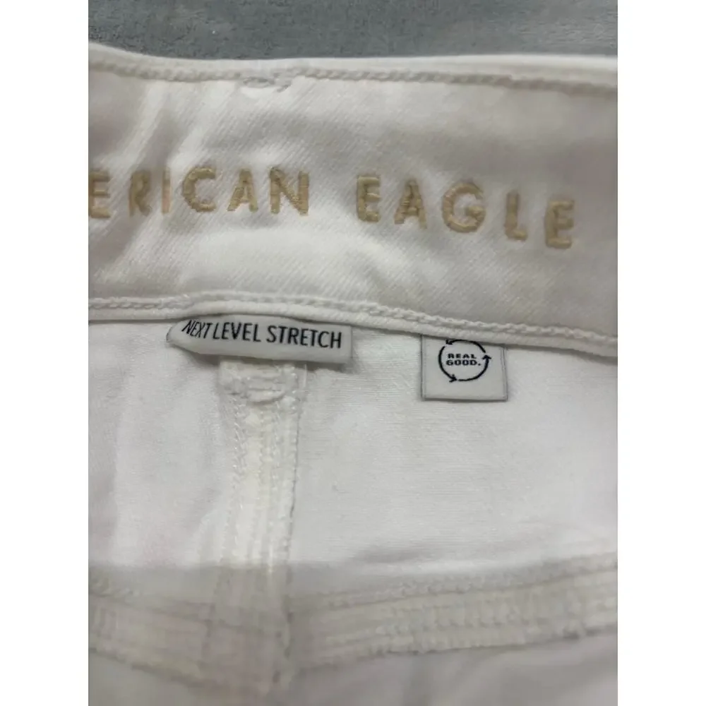 American Eagle Next Level Stretch White Cuff Shorts - Size 10